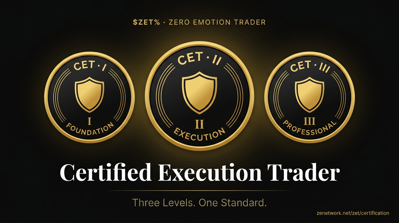 $ZET% Certification — Certified Execution Trader (CET-I · II · III)